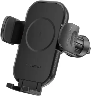 Mbajtës telefoni me karikim wireless Foneng CP101 për veturë, 15W, i zi
