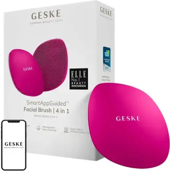 Brushë pastrimi fytyre Geske GK000018MG01 4-në-1 me aplikacion, magenta