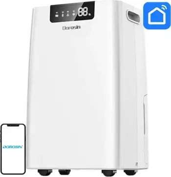 Dehumidifikues Dorosin ER-660E, 60L/ditë, kontroll me aplikacion, i bardhë