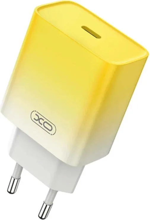 Karikues muri XO CE18, USB-C, 30W, e verdhë - 1