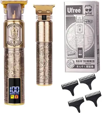 Makinë rroje elektrike Ufree U-1733, trup metalik, teh titani, ekran LCD