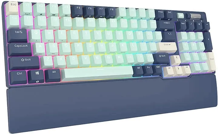 Tastierë mekanike Royal Kludge RK96 RGB, brown switch, 96 taste, blu - 2