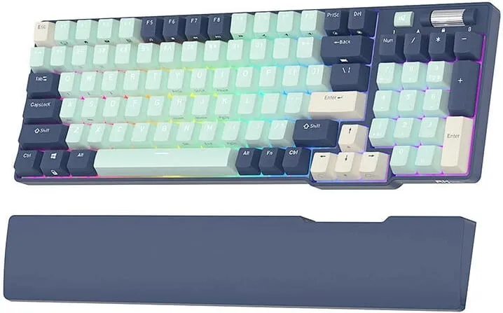 Tastierë mekanike Royal Kludge RK96 RGB, brown switch, 96 taste, blu - 3