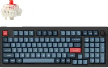 Tastierë mekanike wireless Keychron V5 Max, RGB, Gateron Jupiter Red Switch, me knob, e zezë