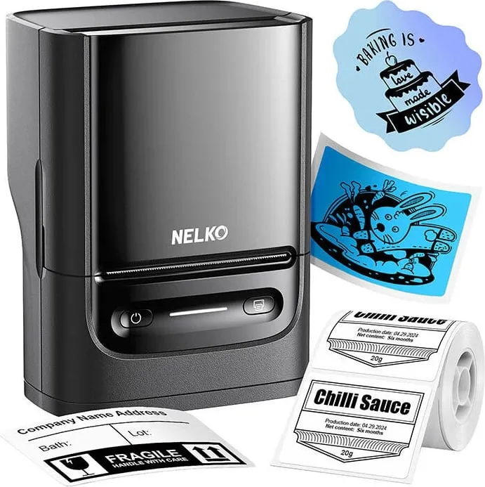 Printer etiketa termik Nelko PM220, Bluetooth, 1200 mAh, i zi - 3