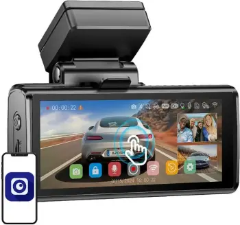 Video regjistrues për veturë Azdome M580, 3 kamera, 64GB, GPS, WiFi, i zi
