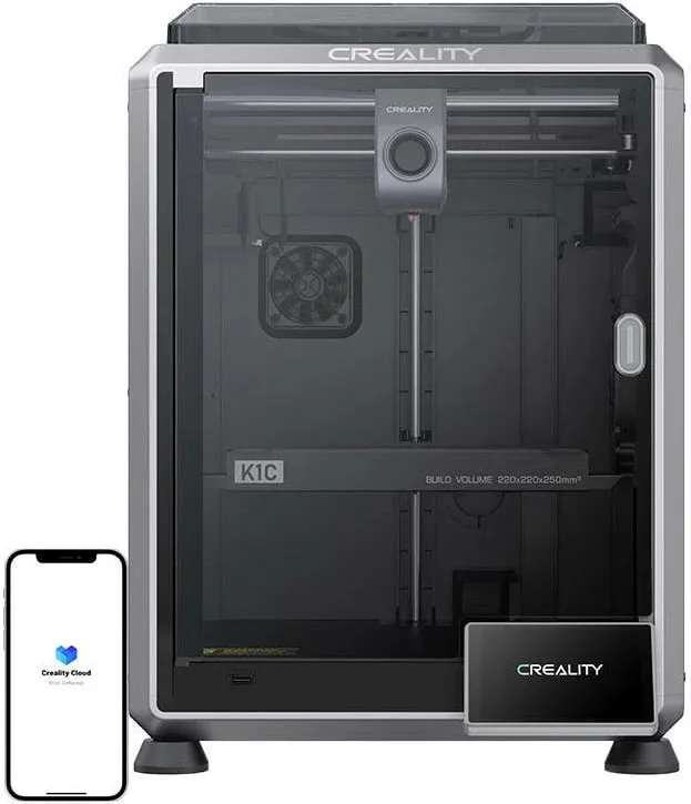 Printer 3D Creality K1C, 600mm/s, auto leveling, me kamera AI - 1