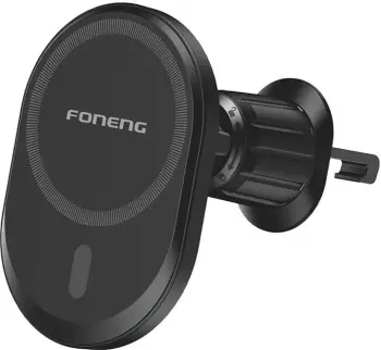 Mbështjellës veture Foneng CP105 me karikim wireless 15W, i zi