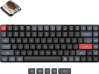 Tastierë mekanike Keychron K3 Pro, wireless, low profile, Gateron Brown, 84 taste, e zezë