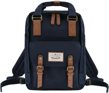Çantë shpine Himawari 188L për laptop 14", najlon, blu e errët