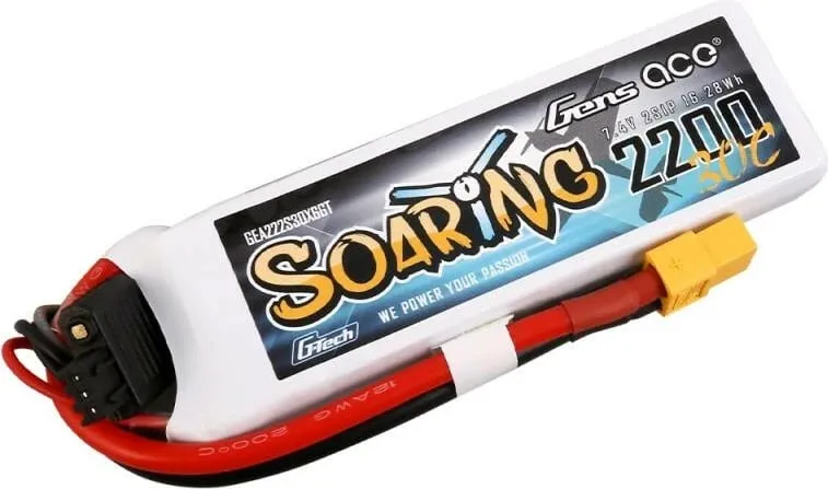 Bateri LiPo Gens Ace G-Tech Soaring 2200mAh 7.4V 30C XT60 - 2