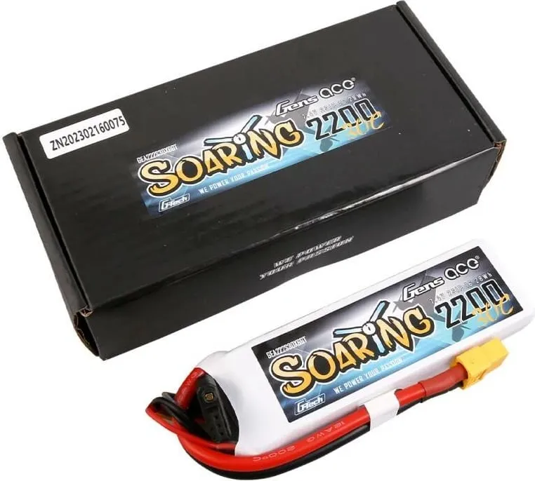 Bateri LiPo Gens Ace G-Tech Soaring 2200mAh 7.4V 30C XT60 - 3