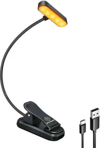 Llambë portabile me klips Glocusent ET-Head GLCSNTA1801, USB-C, 650mAh, e zezë
