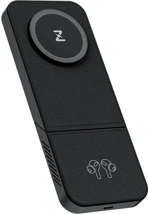 Karikues wireless INVZI MGF7B 3-në-1, 15W, i zi - 1