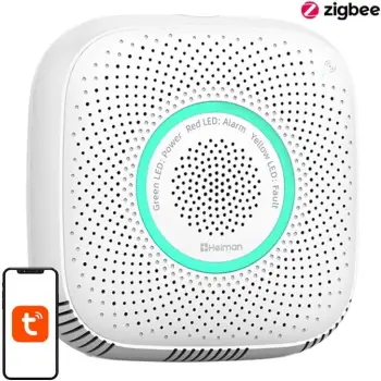 Detektor gazi natyror Heiman WS2CG smart, WiFi, Tuya Smart Life, i bardhë