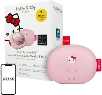 Masazhator fytyre sonic Geske HK000056PI01, 8-në-1, me aplikacion, Hello Kitty, rozë
