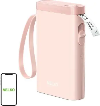 Printer etiketa termik Nelko P21, Bluetooth, 1200 mAh, Rozë