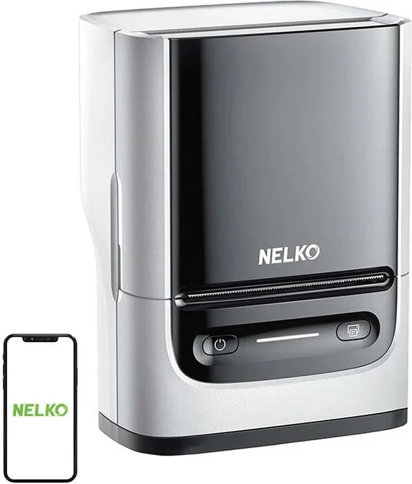 Printer etiketa termik Nelko PM220, Bluetooth, 1200 mAh, i bardhë - 1