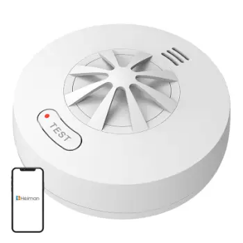 Sensor nxehtësie Heiman HM-5HW, wireless, i bardhë
