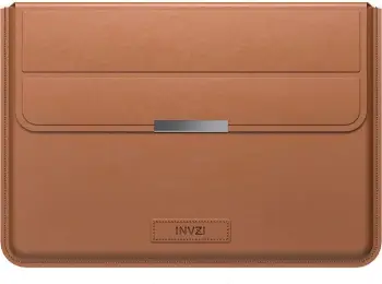 Mbështjellës INVZI CA121 për MacBook Pro/Air 15"/16", lëkurë PU, Kafe