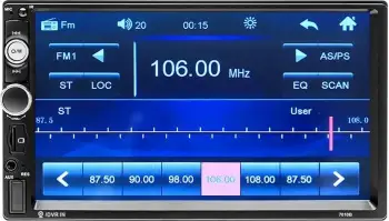Monitor për veturë Podofo K0126, 7 inç, Mirror Link, Bluetooth, USB, FM, i zi