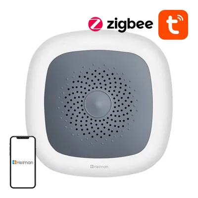 Sensor temperature dhe lagështie Heiman HS1HT, Zigbee, Tuya Smart Life, gri-bardhë - 1