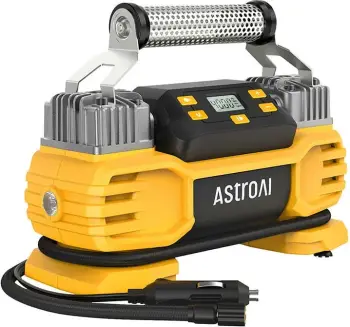 Kompresor ajri AstroAI AIRUN T2, 160 PSI, portativ, i verdhë