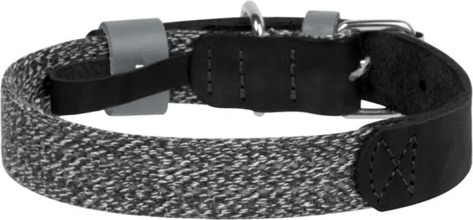 Qafore për qen Waudog, S, lëkurë natyrale dhe material i ricikluar, 15 mm, e zezë - 3