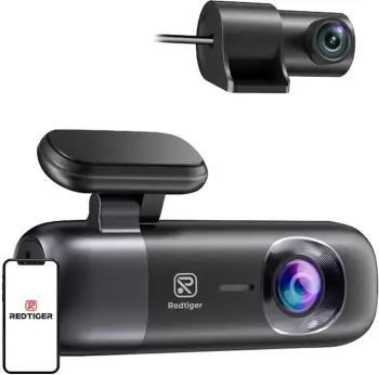 Kamerë veture Redtiger F9(32G), 4K, GPS, WiFi, Dy kanale, 32GB, e zezë