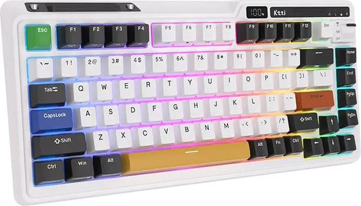 Tastierë mekanike wireless Royal Kludge KZZI K75 pro RGB, 82 taste, bardhë/zezë - 4