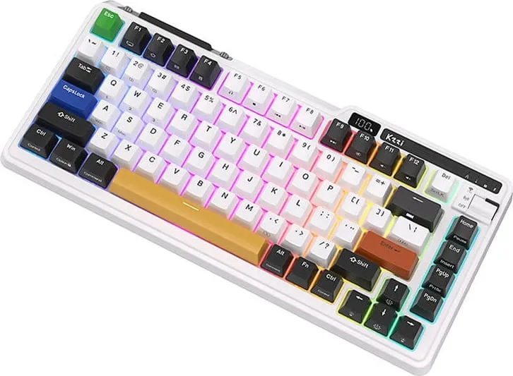 Tastierë mekanike wireless Royal Kludge KZZI K75 pro RGB, 82 taste, bardhë/zezë - 5