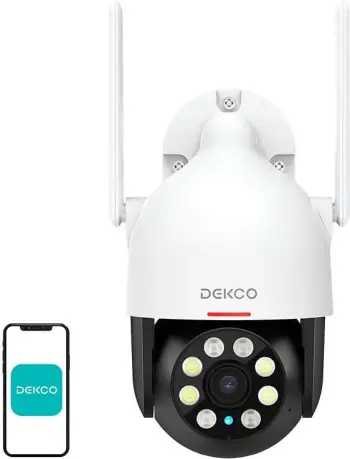 Kamerë IP e jashtme DEKCO DC5L, Wi-Fi, 2K QHD, kënd 166°, bardhë
