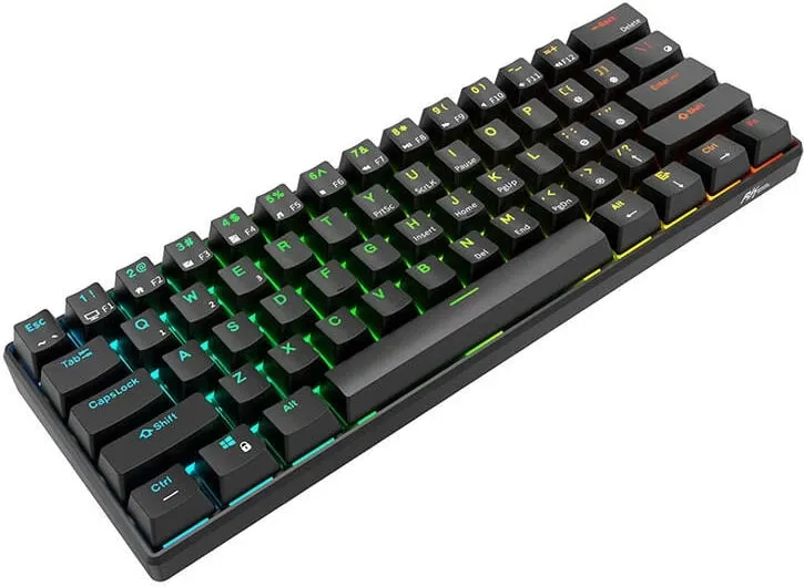 Tastierë mekanike Royal Kludge RK61, RGB, Red Switch, e zezë - 5