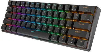 Tastierë mekanike Royal Kludge RK61, RGB, Red Switch, e zezë