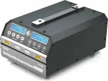 Karikues SkyRC PC1080, 1080W, për bateri LiPo, për dronë, i zi