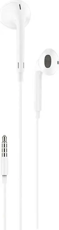 Kufje in-ear Foneng T34 me kabllo, mini jack 3.5mm, me mikrofon dhe telekomandë, Bardhë