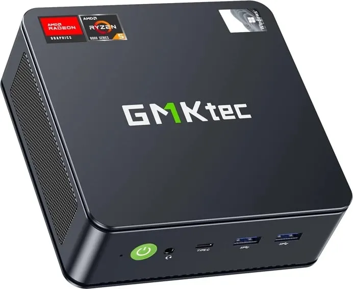 Kasë mini GMKtec M6, Ryzen 5 6600H, 32GB RAM, 1TB SSD, Gri - 1