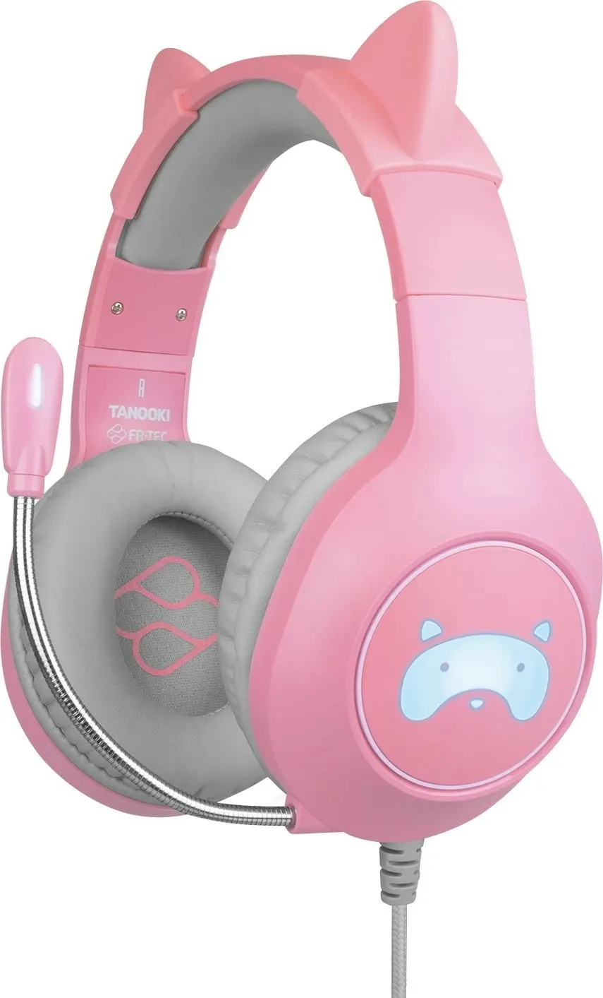 Kufje gaming Blade Tanooki me LED, rozë - 1