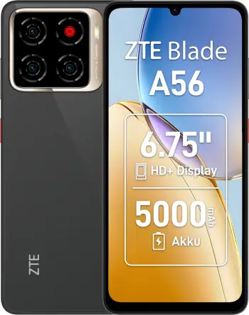 Celular ZTE Blade A56, 4GB RAM, 64GB, e zezë