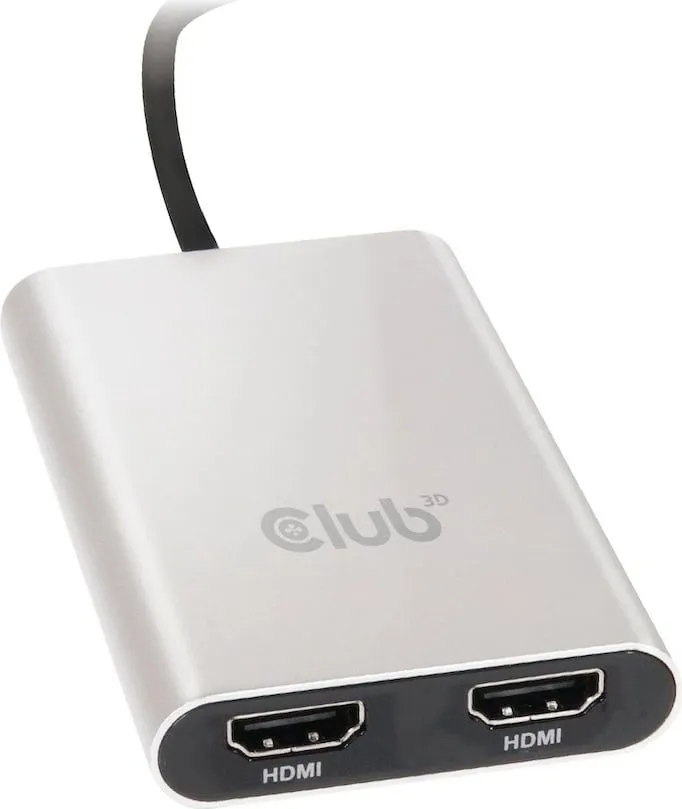 Adapter Thunderbolt 3 në 2x HDMI Club3D, 4K@60Hz, argjendtë - 2