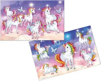 Bllok shkrimi HERMA Unicorn, set 3 copë, 55x35cm, shumëngjyrësh