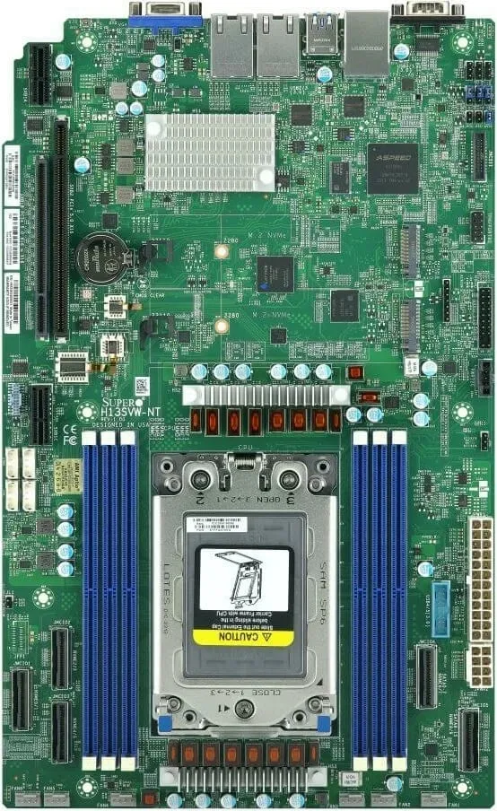 Pllakë amë Super Micro H13SVW-NT, Socket SP6, DDR5, 10Gb Ethernet - 1