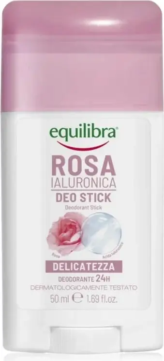 Deodorant Stick për femra Equilibra Rose me Acid Hialuronik, 50ml