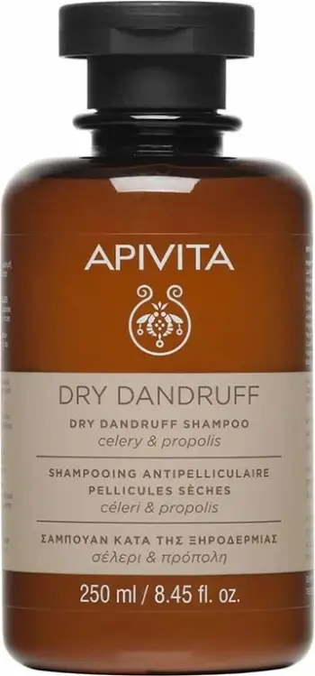 Shampon për femra Apivita për zbokth të thatë me selino dhe propolis, 250ml