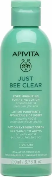 Tonik pastrues matifikues për femra Apivita Just Bee Clear Pore Minimizing Purifying Lotion, 200ml