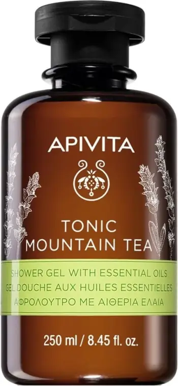 Xhel dushi për femra Apivita Tonic Mountain Tea me vajra esenciale, 250ml