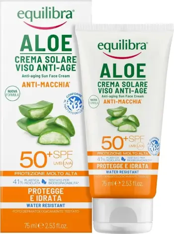 Krem fytyre Equilibra Anti Wrinkle, SPF 50+, 75 ml, i bardhë