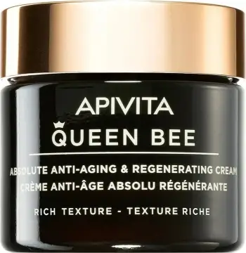 Krem fytyre kundër rrudhave Apivita Queen Bee Absolute Anti-Aging & Regenerating Cream Rich Texture për femra, 50ml