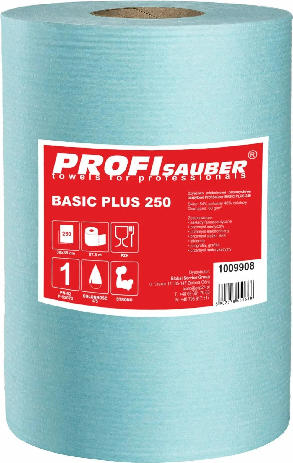 Leckë pastruese industriale ProfiSauber BASIC PLUS 250, 250 fletë, blu - 1