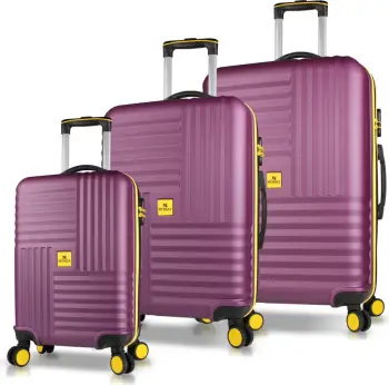 Set valixhesh (3 copë), ngjyrë damson, Zoozie Bags, 8135